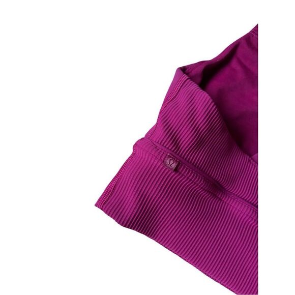 lululemon Energy Longline Ribbed Magenta Sports Bra size 10 Pink - Picture 5 of 5